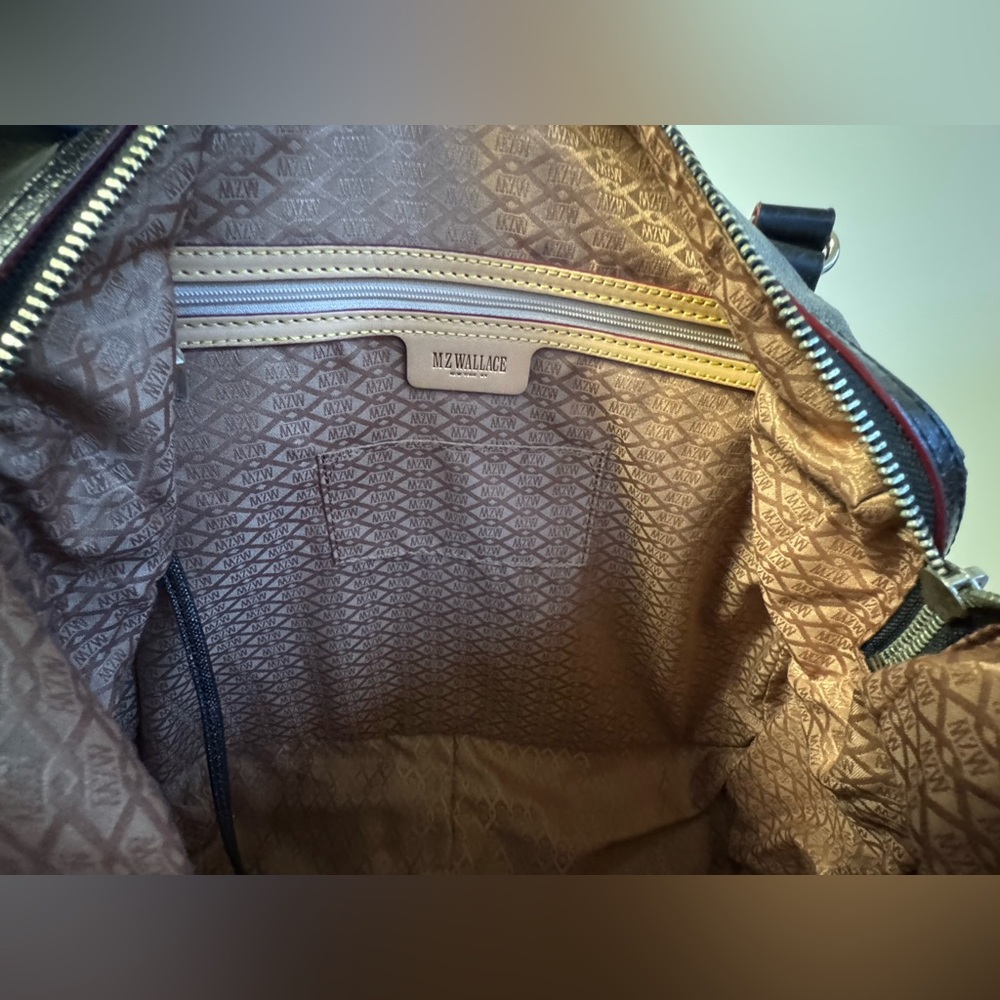 Like New MZ Wallace Mica Linen Silver Coated
Kate Diaper Bag - Picture 4 of 11